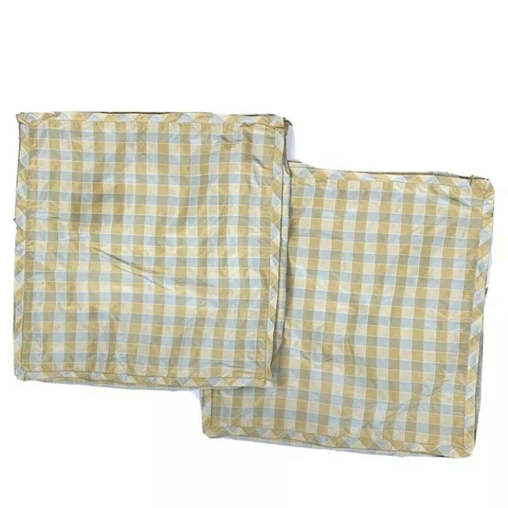 2 Custom Cushion Seat Covers Pillow Deep Silk Zip